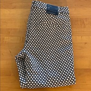 Banana republic 4P black white sloan crop pant